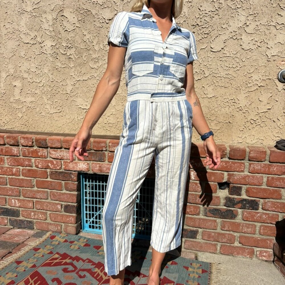 Christy Dawn Penny Striped Jumpsuit